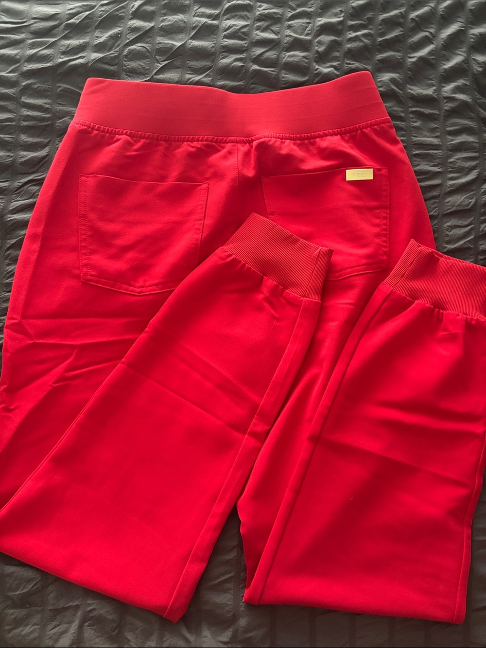 Figs Bright Red Women's Jogger Set - Picture 5 of 5